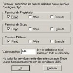 Modificar permisos con PHP